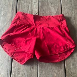 Dark Red 2.5 High Rise Speed Ups Lululemon